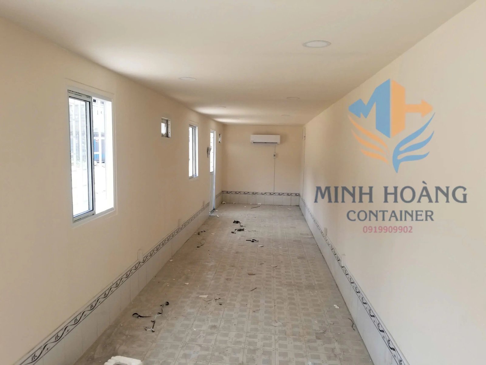 Container Văn Phòng 40 Feet Xanh Dương Trắng